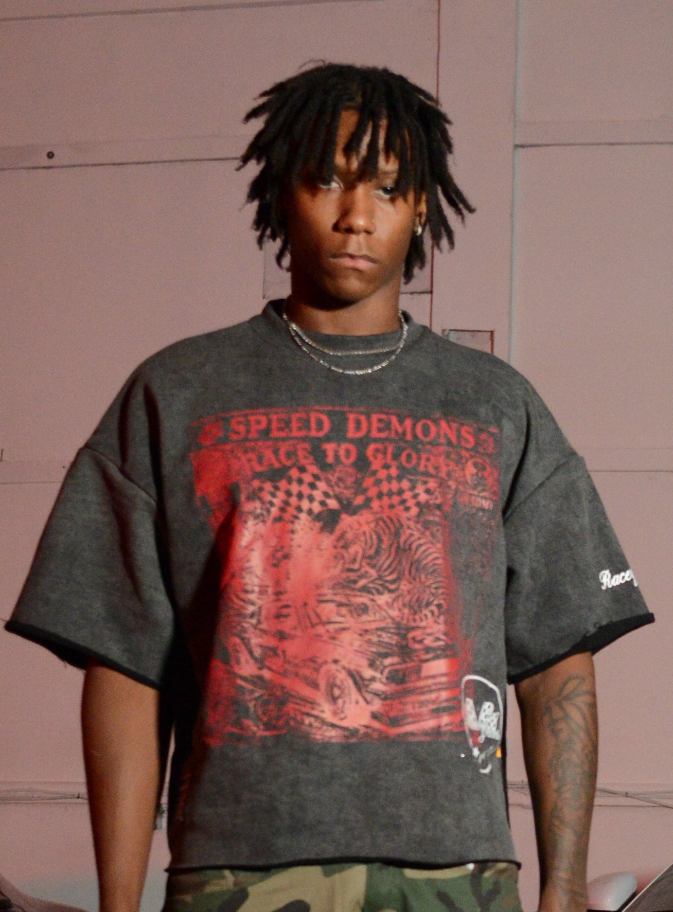 SPEED DE DEMON SHIRT ( WASHED BLACK )